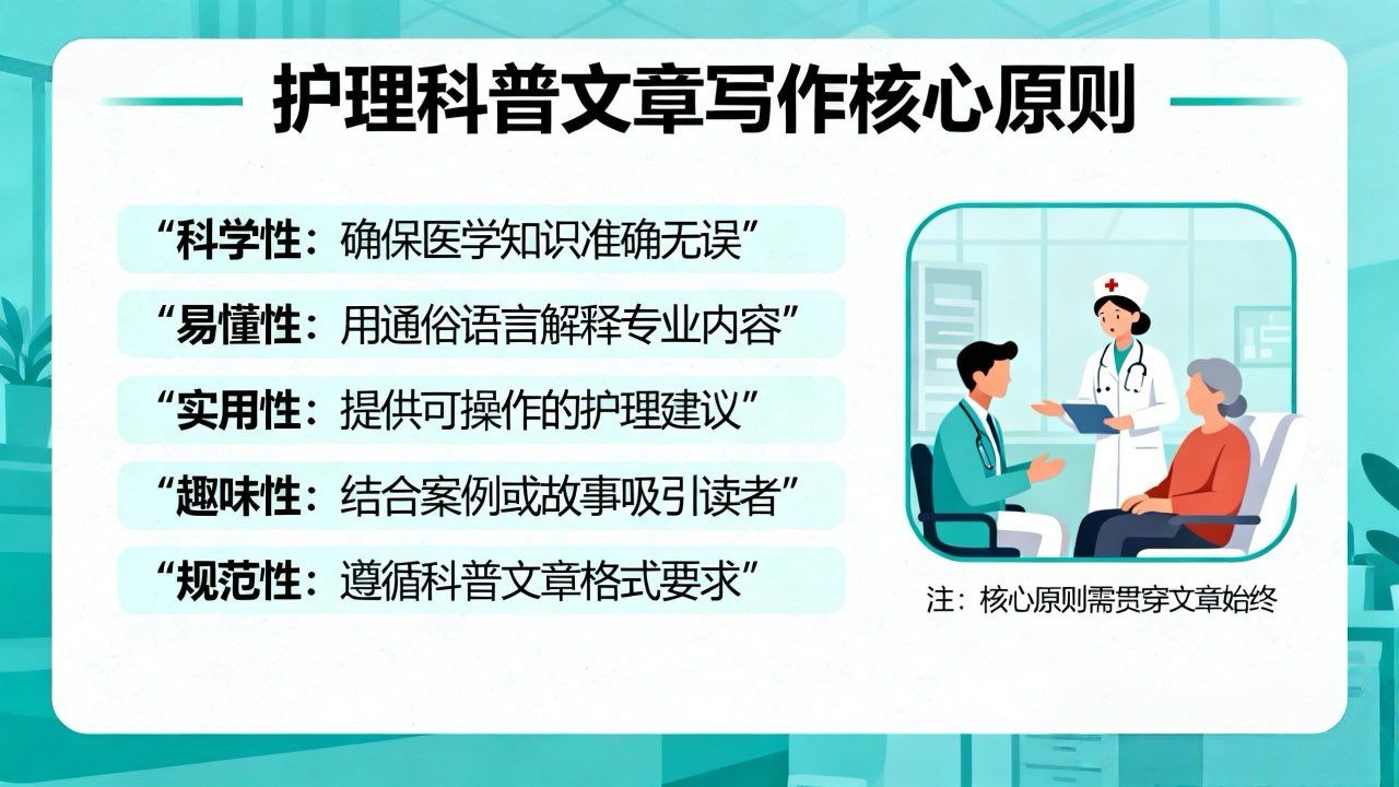 怎么写作护理科普文章，重点抓住这5个核心原则(图1)